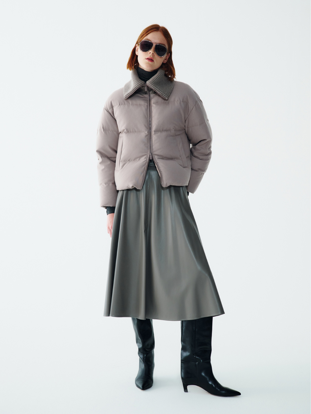 Imbottito Con Collo In Maglia Intrend